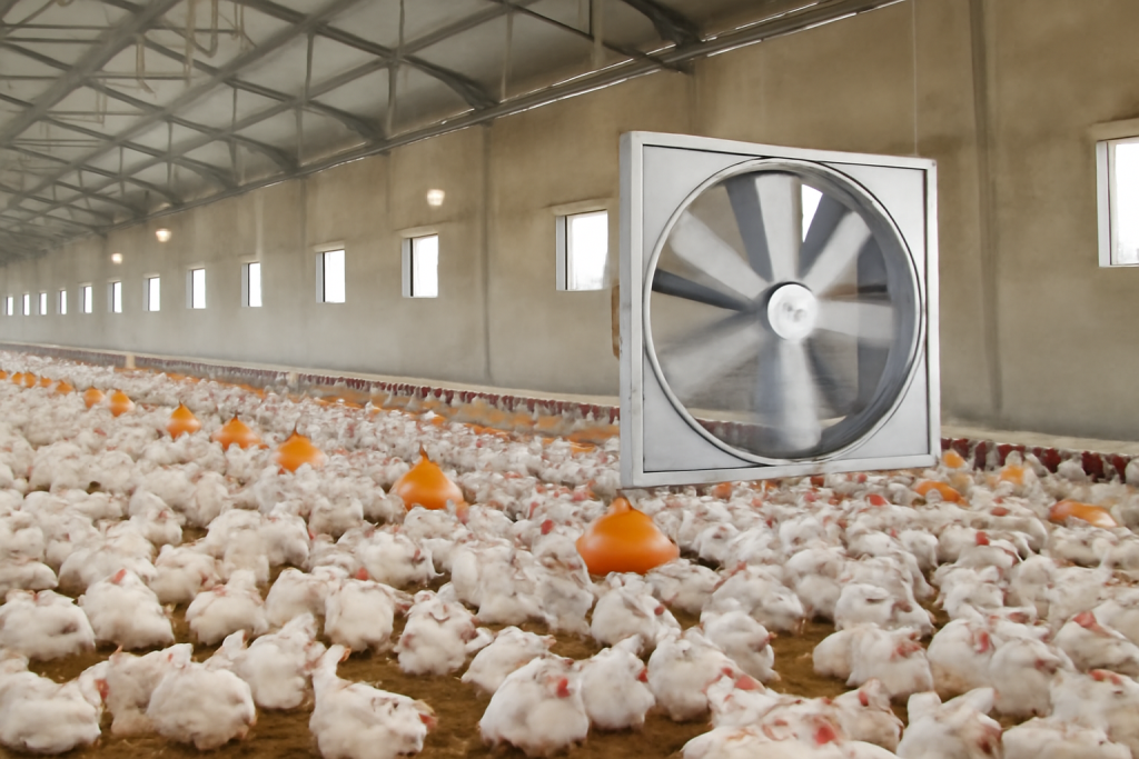 Pengaturan Kecepatan Angin di Kandang Ayam Broiler